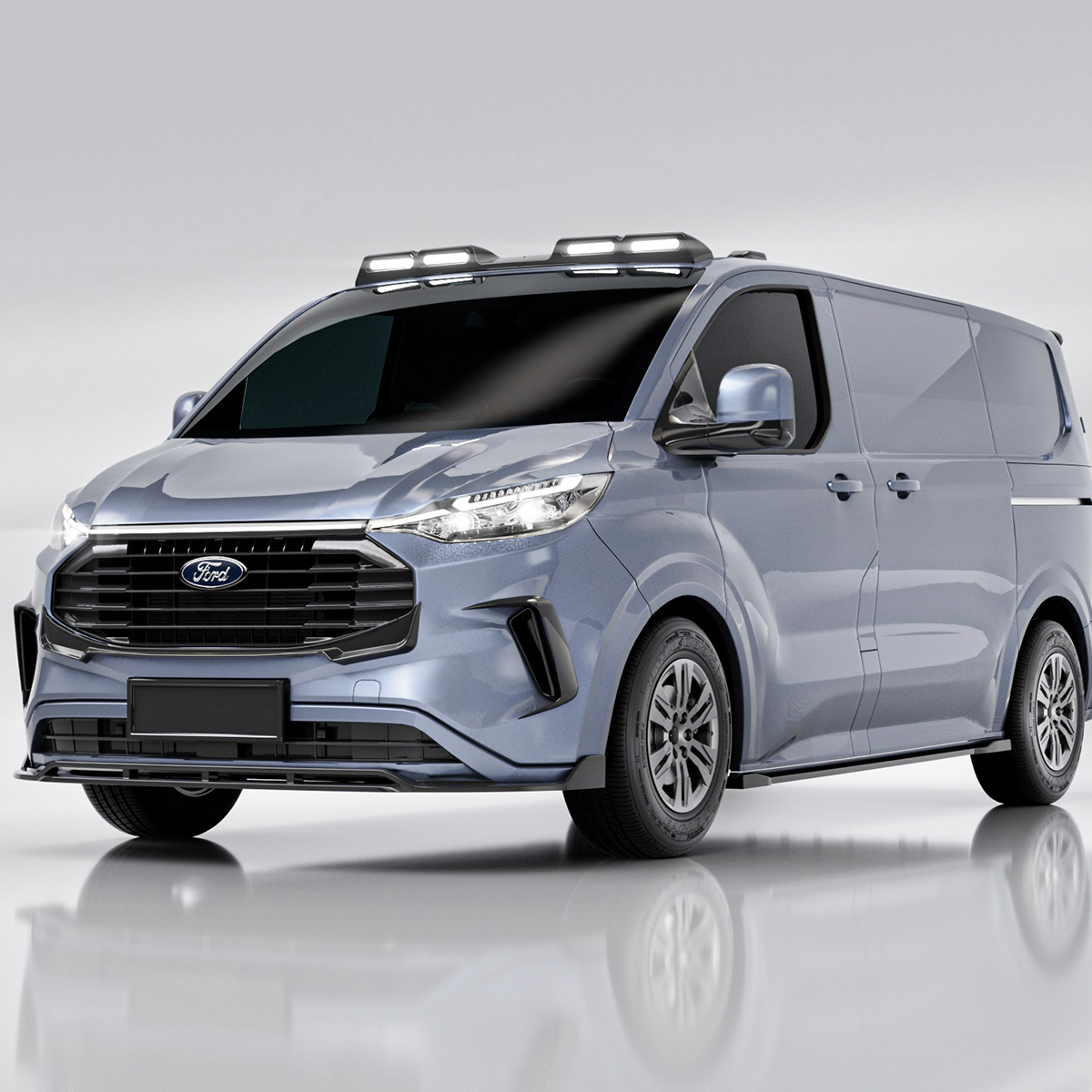 PLOMOR Ford Transit Gloss Black Body Kit – ABS+PP Aero Kit with Integrated LED Lights
