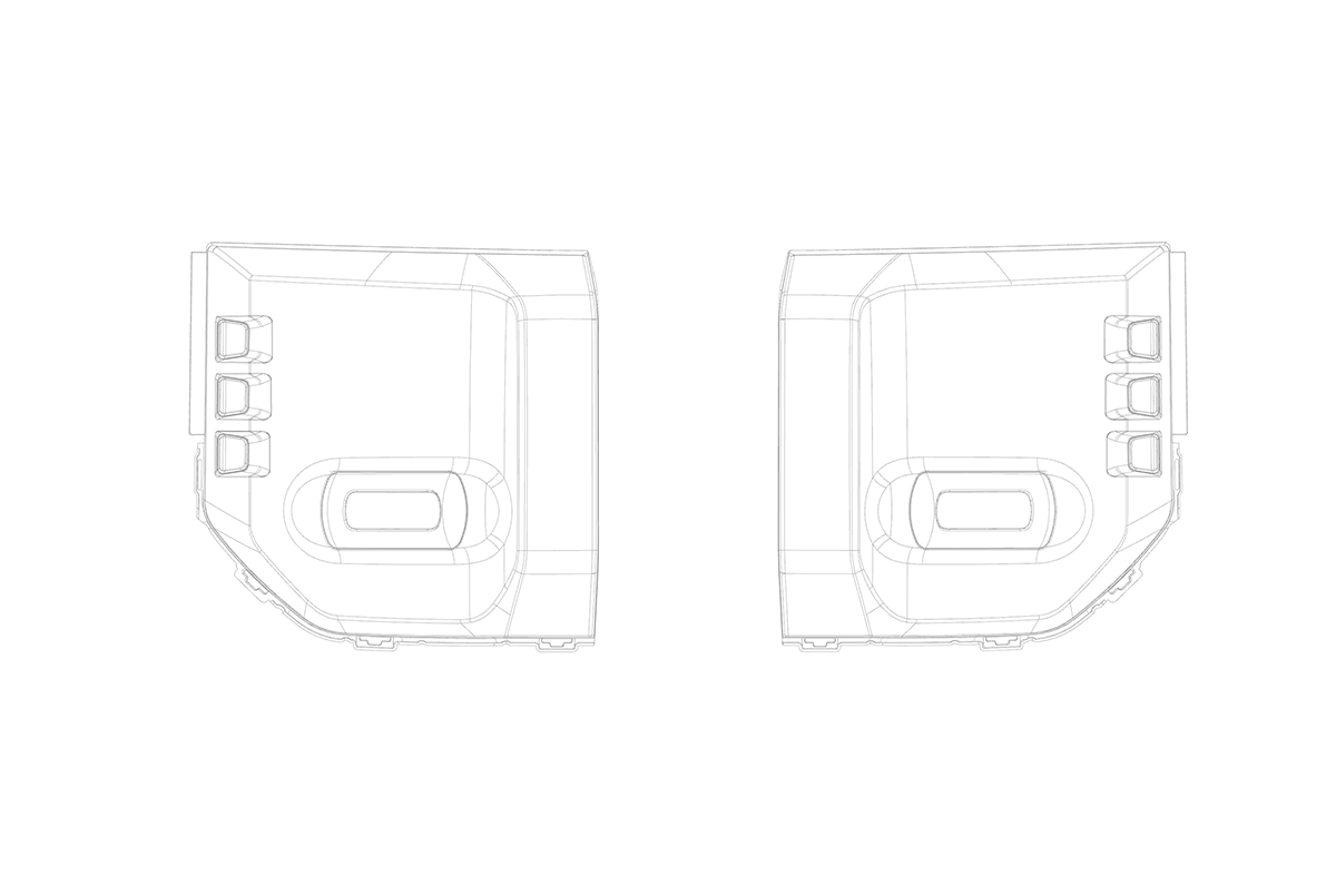 White Fog Lamp Frames for Toyota Land Cruiser LC250 - Fog Light Frames for Toyota Land Cruiser LC250 – White ABS