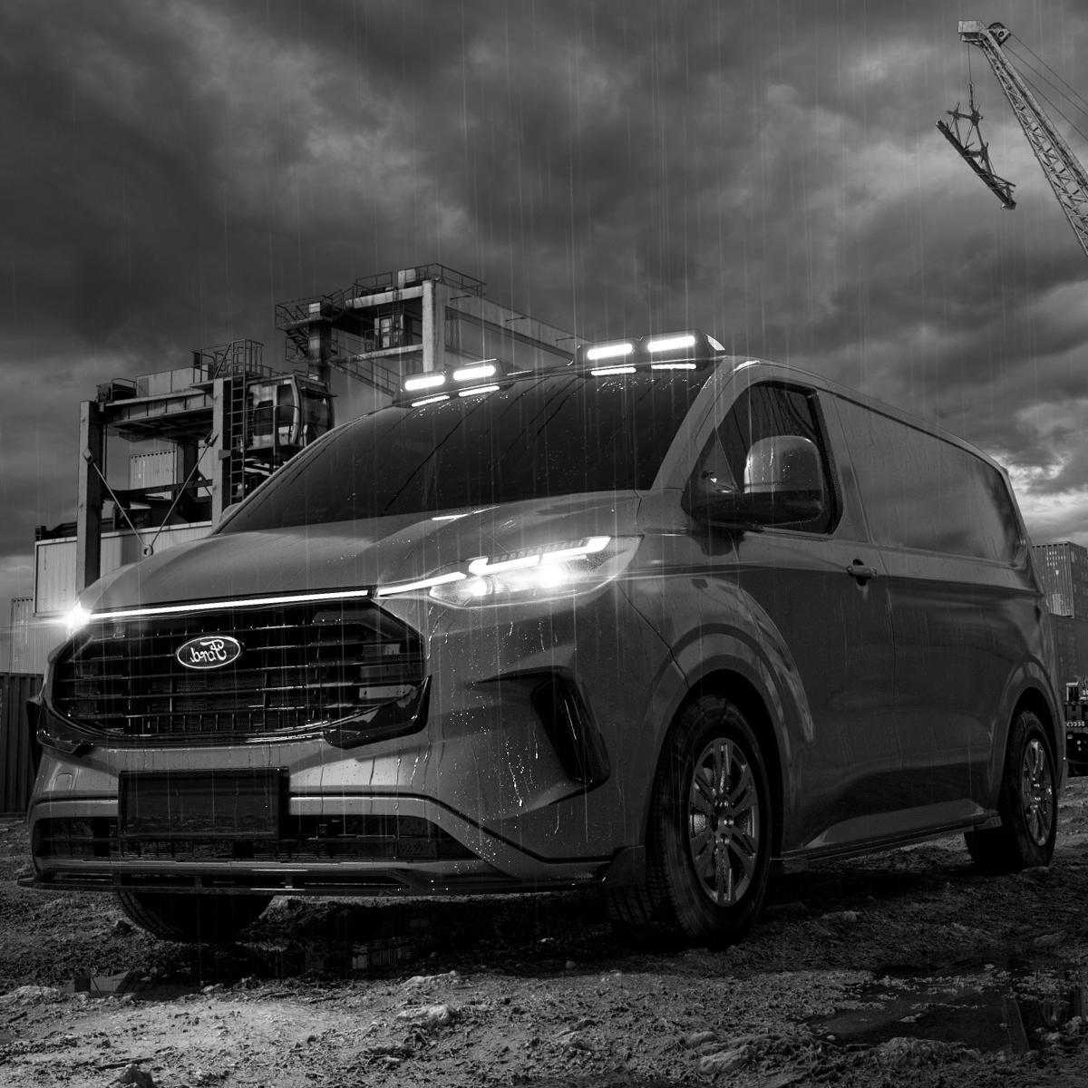 Upgrade your Transit Custom with the Gloss Black Quad LED Roof Light