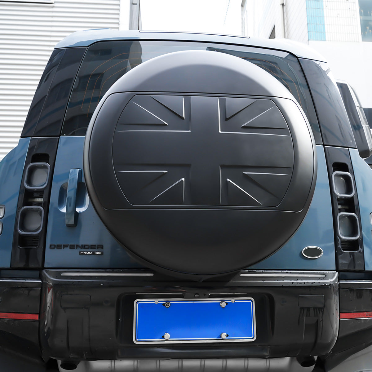 ABS Spare Tire Cover with Union Jack (Glossy & Matte Black)-3