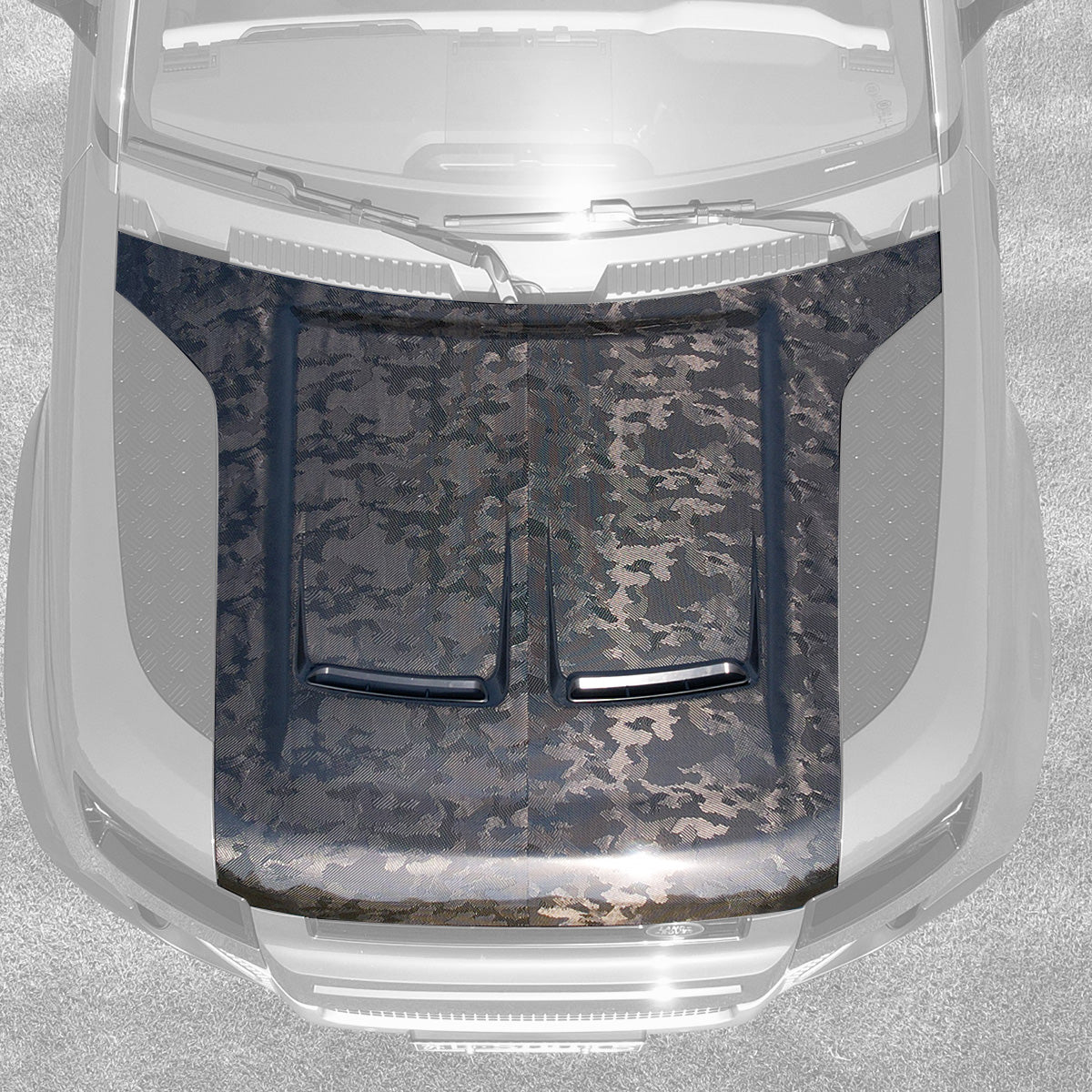 Bonnet Hood Carbon Fiber (Natural / Camouflage) & Aluminum Options-2