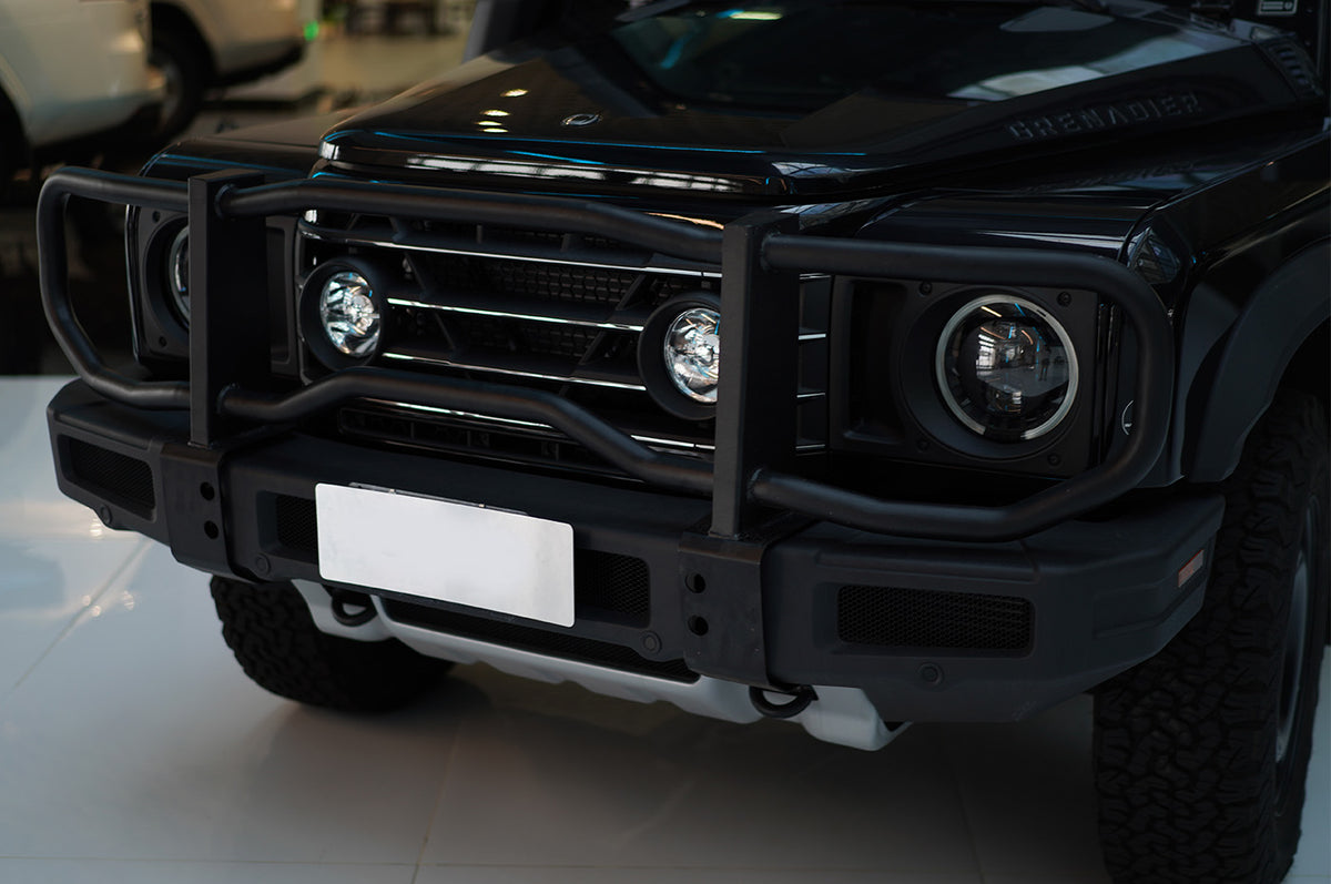 Heavy-duty steel bull bar for INEOS Grenadier - Front Bull Bar for INEOS Grenadier – Heavy-Duty Steel Grille Guard