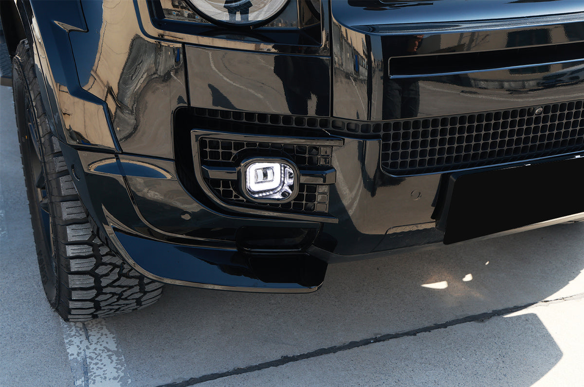 Gloss Black ABS Finish - Front Bumper Splitter Corner Trim