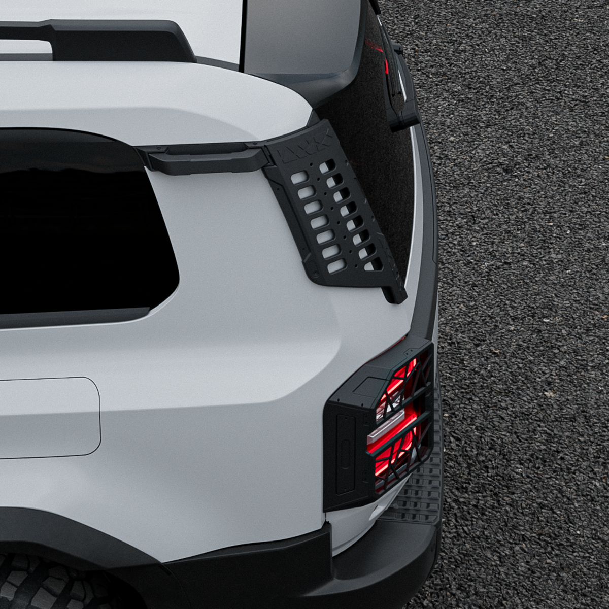 LC250 D-Pillar Panel Installed Side View