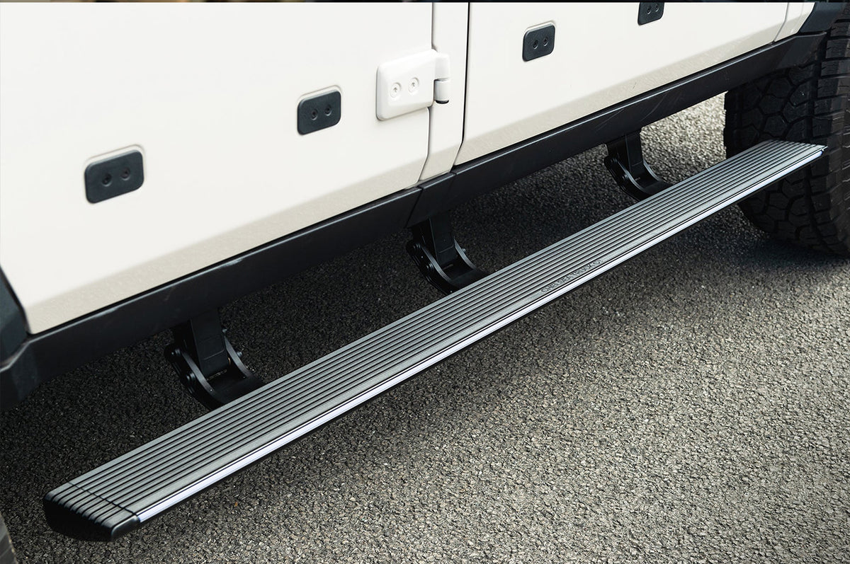 LED electric running boards for INEOS Grenadier - LED Electric Side Steps for INEOS Grenadier – Aluminium Alloy Retractable Running Boards
