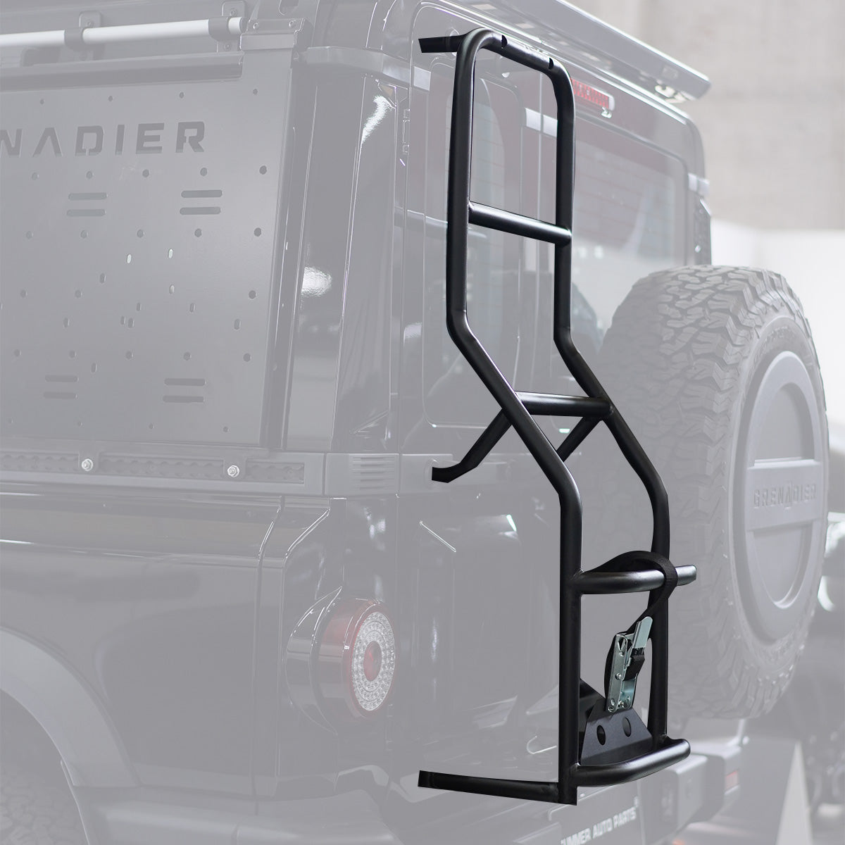 Rear Door Ladder for INEOS Grenadier – Steel Bolt-On Tailgate Access Ladder-2