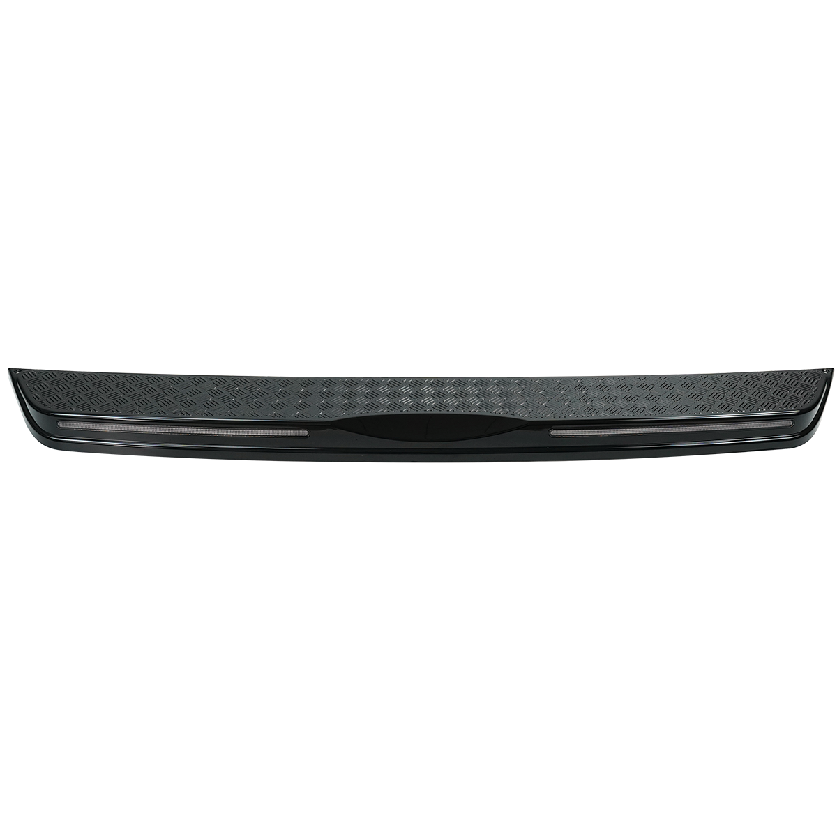 Front view of Land Rover Defender 90/110 (L663) rear tailgate LED light bar in carbon finish
