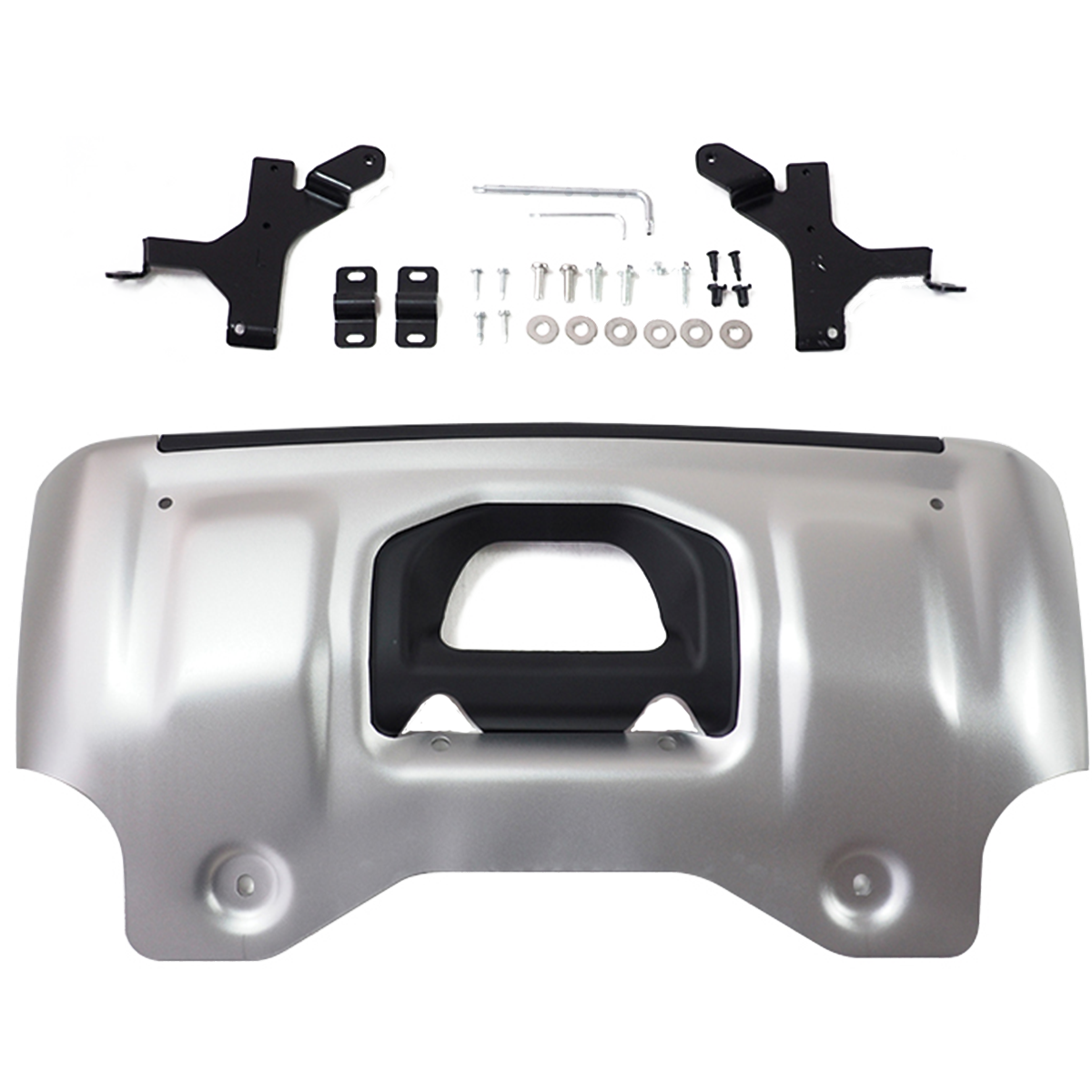 Silver finish front undershield for Land Rover Defender 2020+