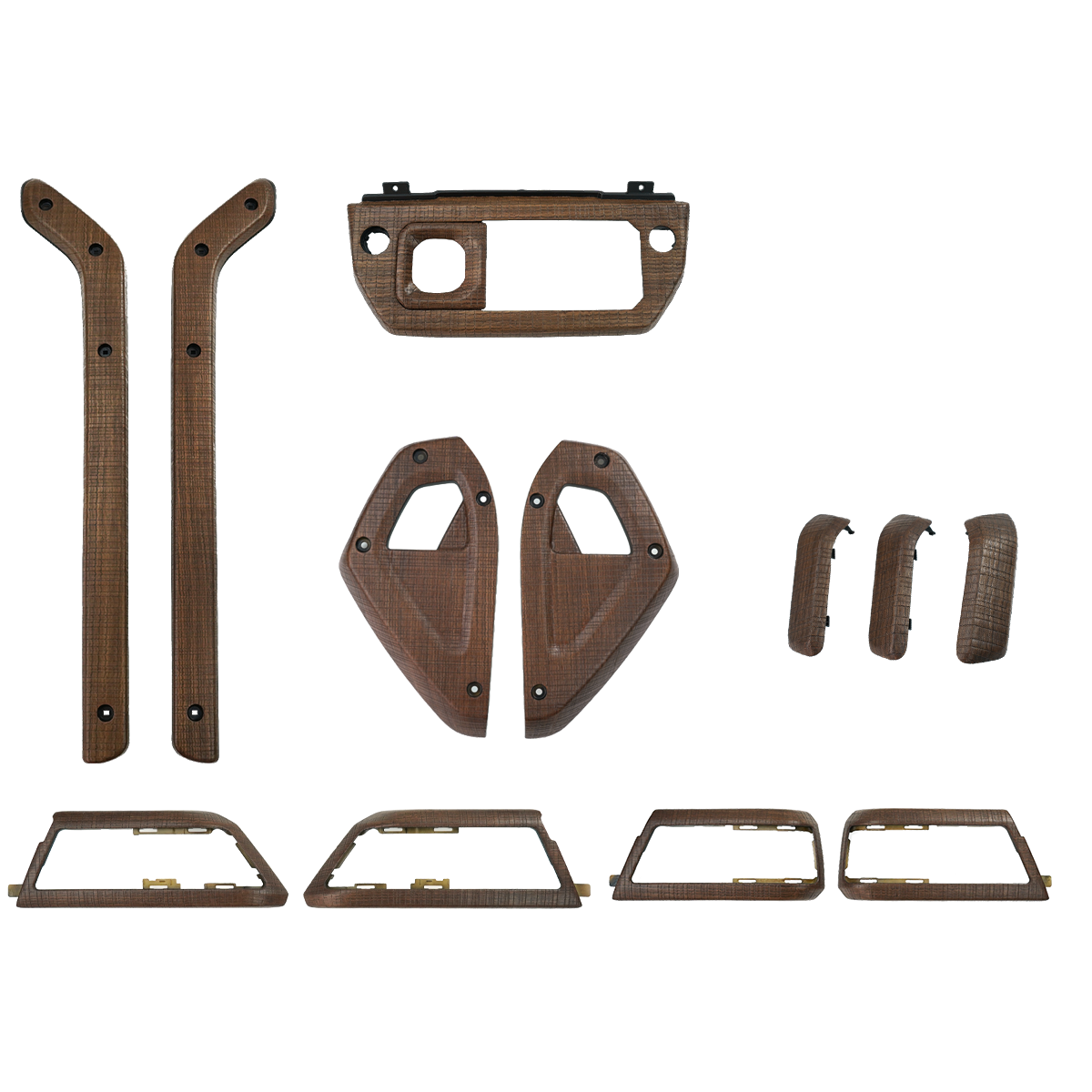 Defender walnut wood dashboard trim kit OEM fit