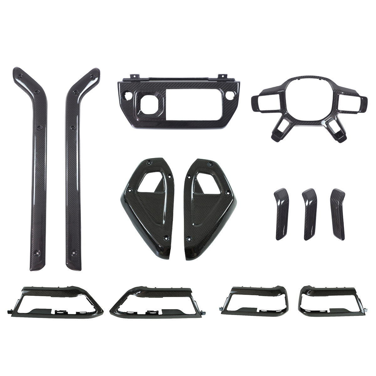 Land Rover Defender carbon fiber interior trim kit OEM fit upgrade