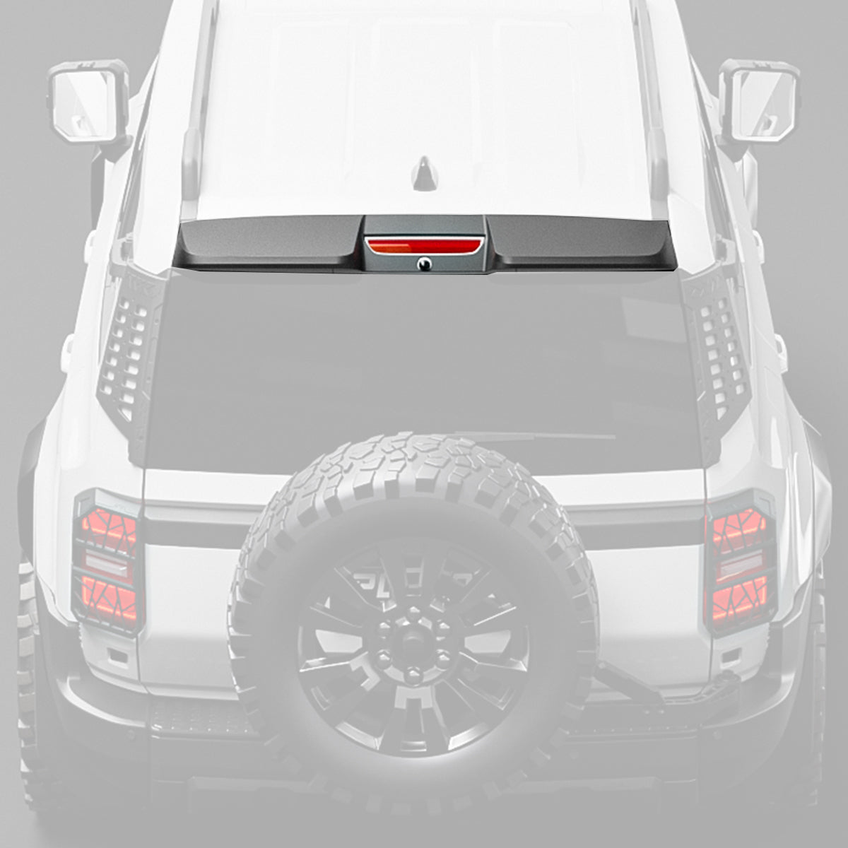 Gloss Black Rear Roof Spoiler for Toyota LC250