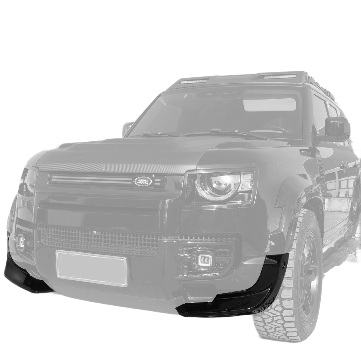 PLOMOR ABS Front Bumper Corner Trim Installed on Defender