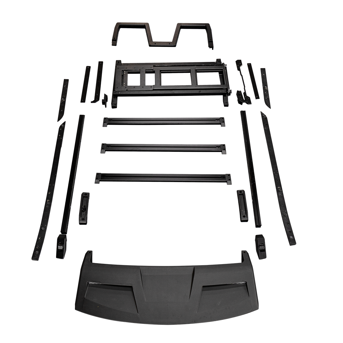 PLOMOR carbon fibre roof ladder for Land Rover Defender 110 black finish