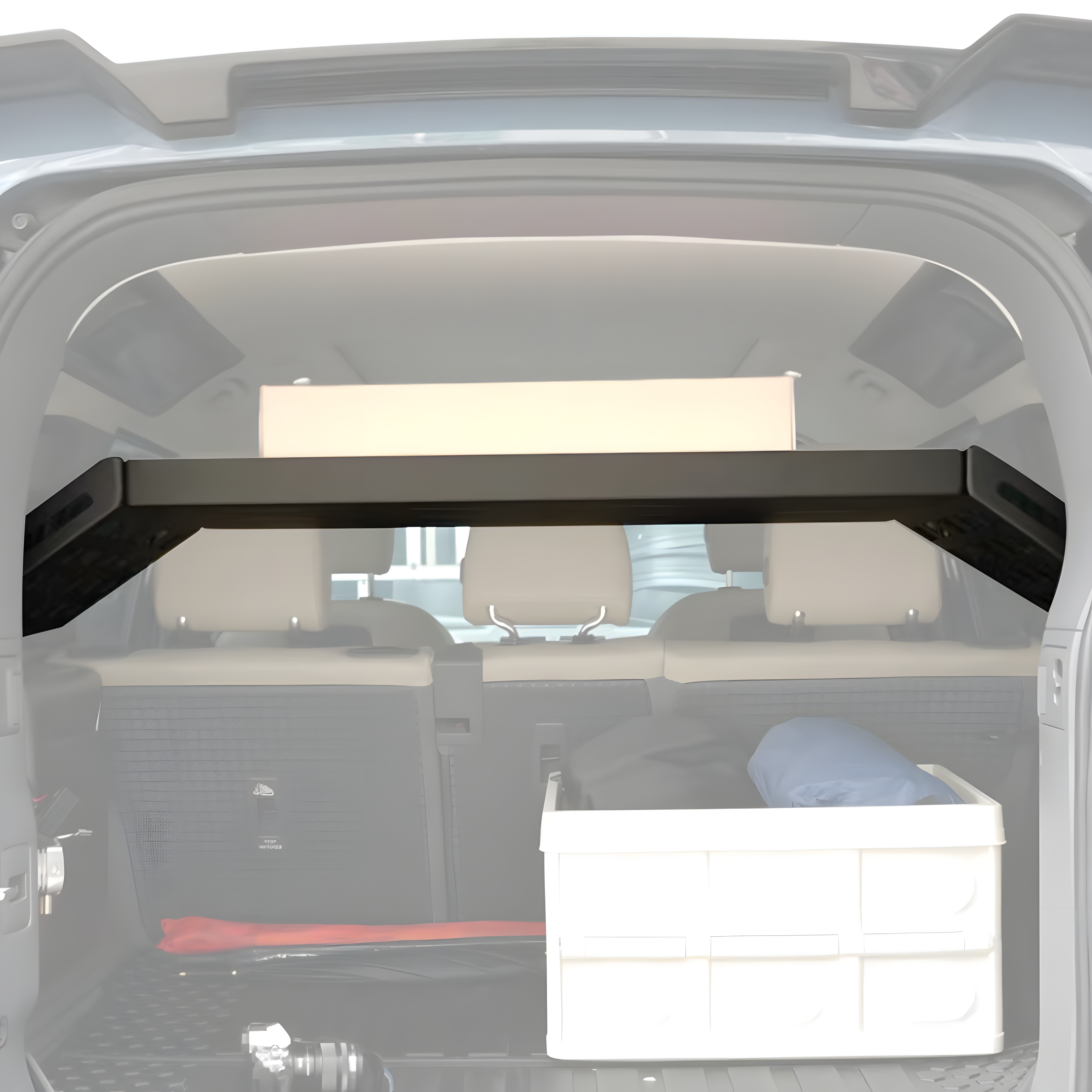 PLOMOR Defender 110 Rear Cargo Rack Installed Side View