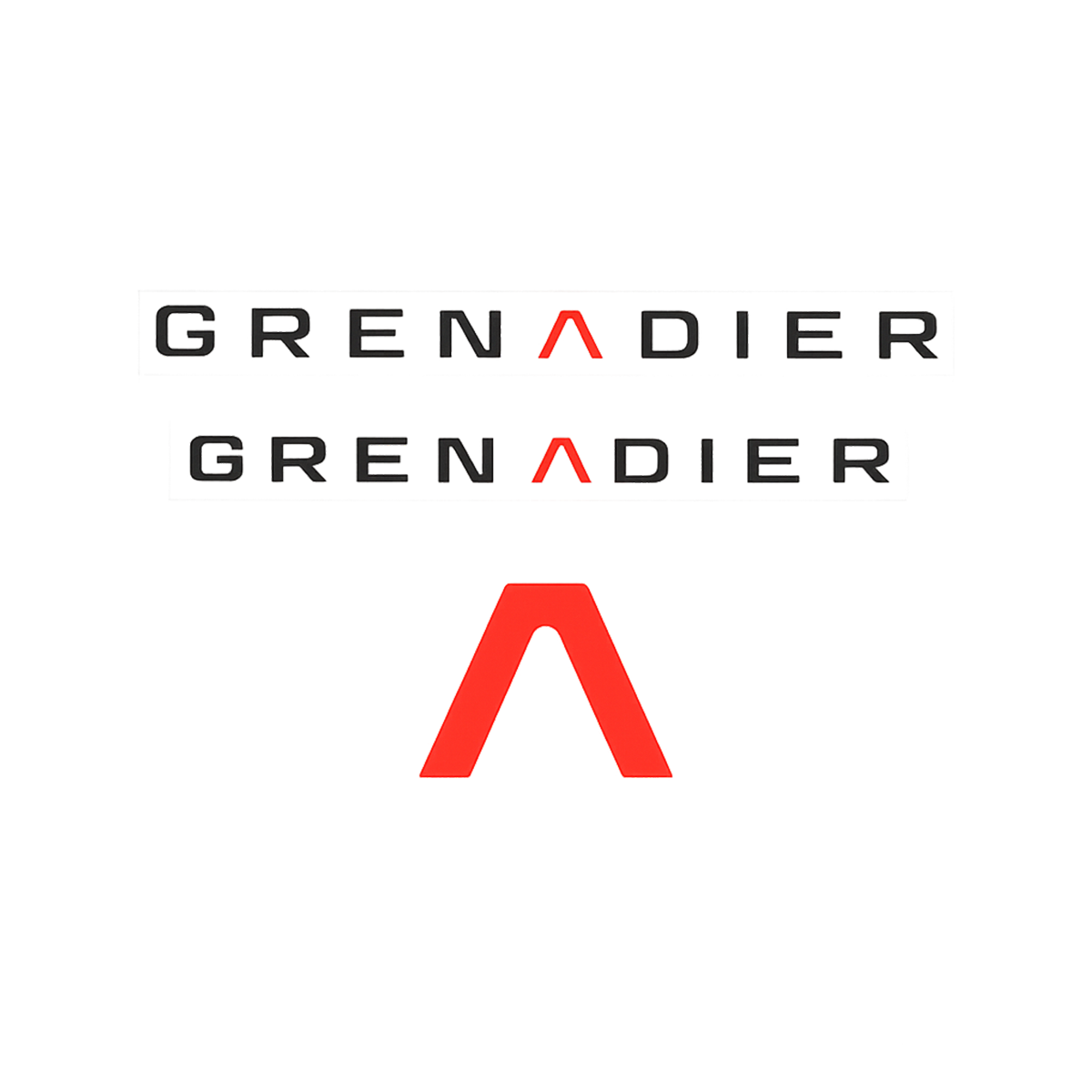 PLOMOR Ineos Grenadier Hood and Tailgate Letter Decal Kit 2023-2026 OEM Style Vinyl Inserts
