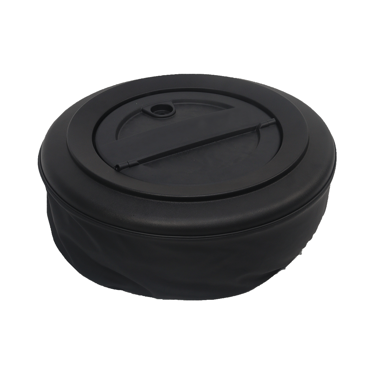 PLOMOR lockable spare wheel storage box for Ineos Grenadier with integrated rear tyre cover and external storage solution