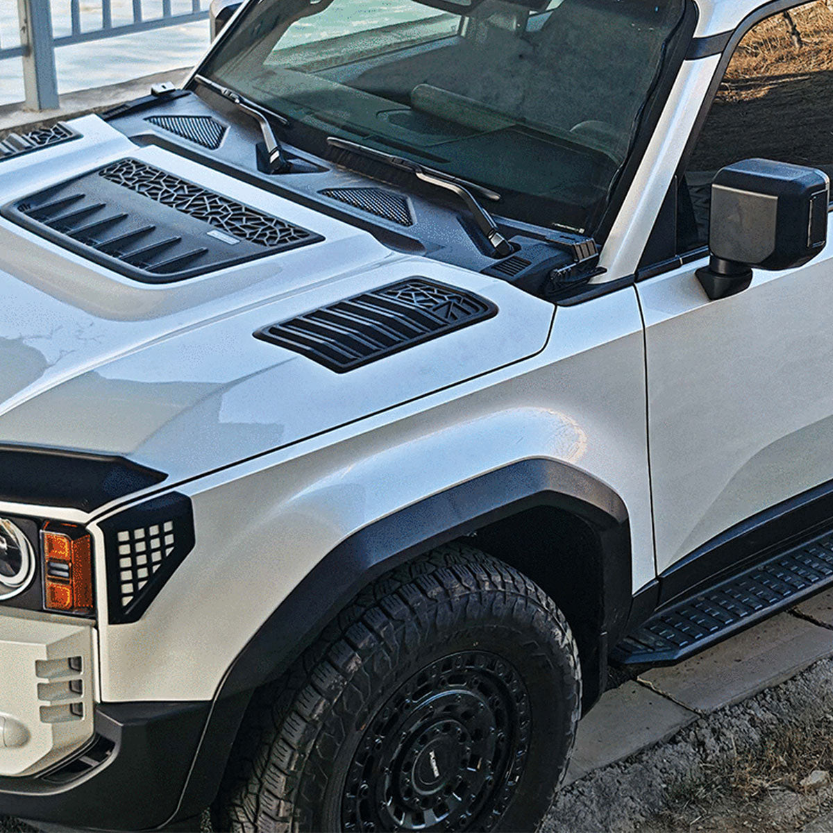 Toyota Land Cruiser LC250 wide body fender flares side view installed off-road styling