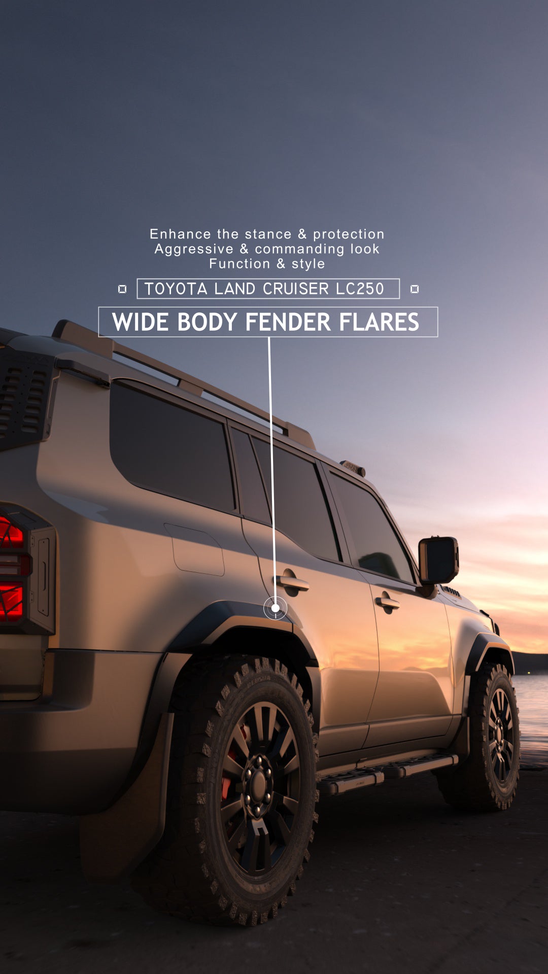 PLOMOR Wide Body Fender Flares for Toyota LC250 — Strength Meets Style