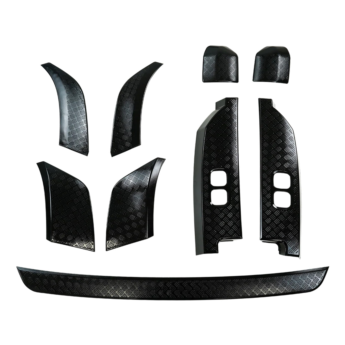 PLOMOR 9-Piece Chequer Exterior Protection Kit for Land Rover Defender 90 / 110 L663