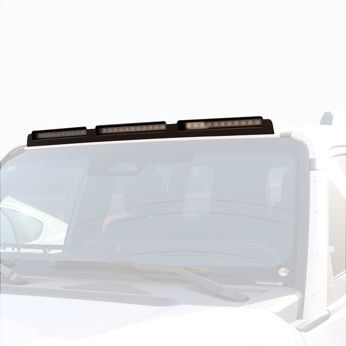 ABS Triple Roof Lighting Cover for Toyota LC250 – Glossy Black