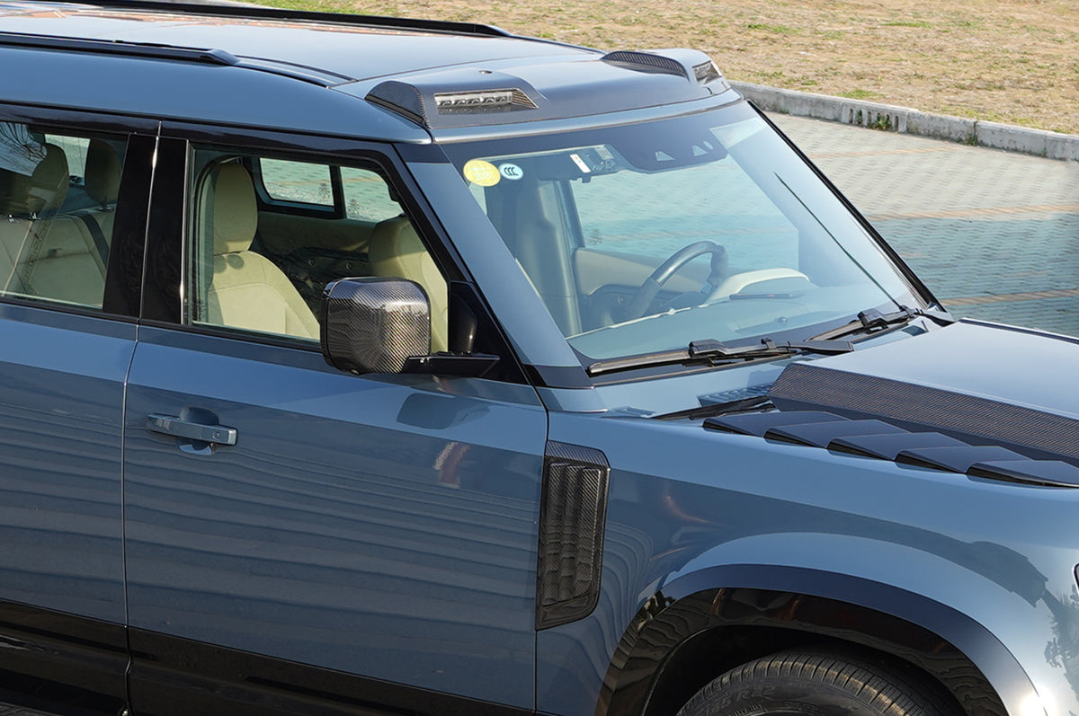 Easy installation, no drilling required - 2-Lamp Short Roof Light Bar  (ABS & Carbon Fiber)