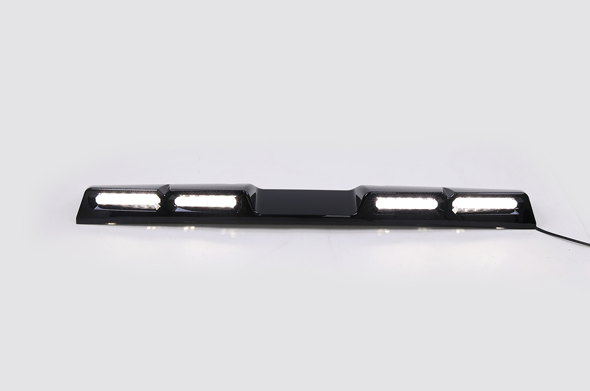 Quad LED Roof Light for Ford Transit Custom – ABS + LED - Upgrade your Transit Custom with the Gloss Black Quad LED Roof Light