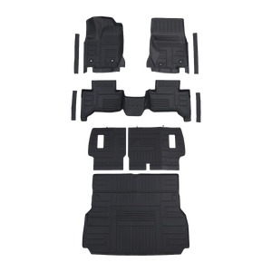 PLOMOR black waterproof TPE floor mats & boot liner set for Toyota LC250 LHD