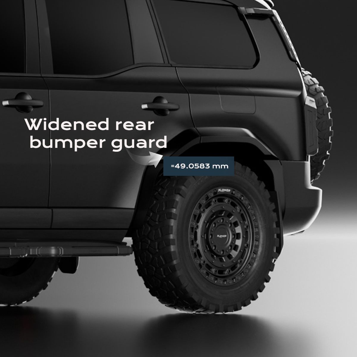 Wide Body Fender Flares for Toyota Land Cruiser LC250 – Matte Black ABS