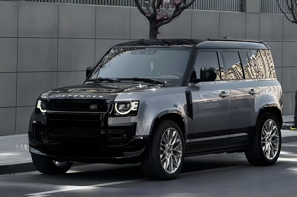 Black ABS Window Visor Set with Aerodynamic Profile - Black ABS Window Visors for Land Rover Defender 90/110/130