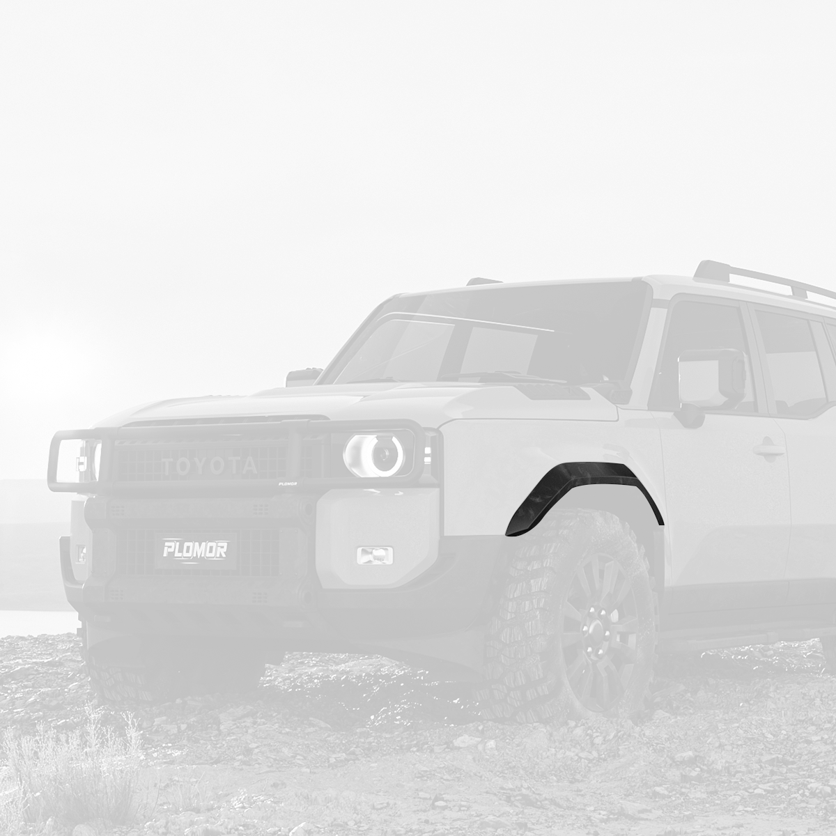 Wide Body Fender Flares for Toyota Land Cruiser LC250 – Gloss Black ABS