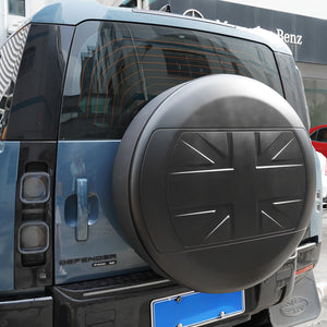 ABS Spare Tire Cover with Union Jack (Glossy & Matte Black)-4
