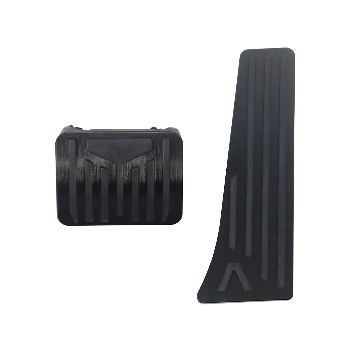 Accelerator & Brake Pedal Covers -Anti-Slip Aluminium (Black / Blue / Silver)-1