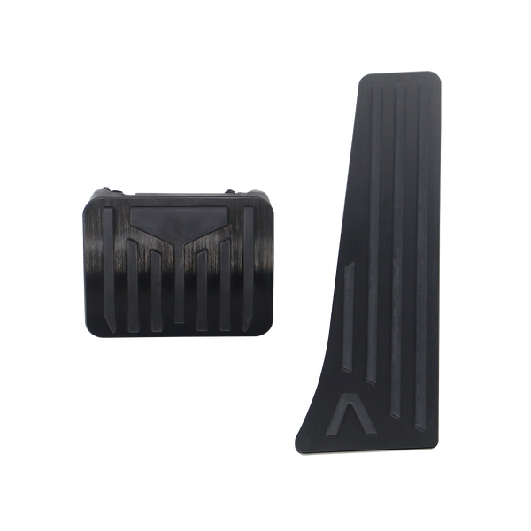 Accelerator & Brake Pedal Covers -Anti-Slip Aluminium (Black / Blue / Silver)-1