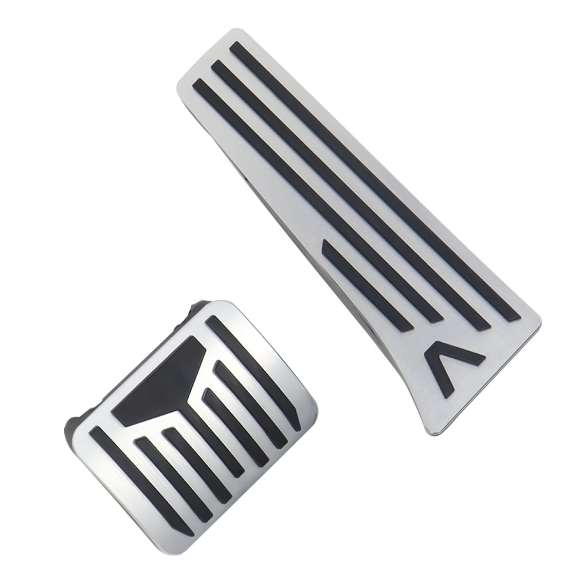 Accelerator & Brake Pedal Covers -Anti-Slip Aluminium (Black / Blue / Silver)-11
