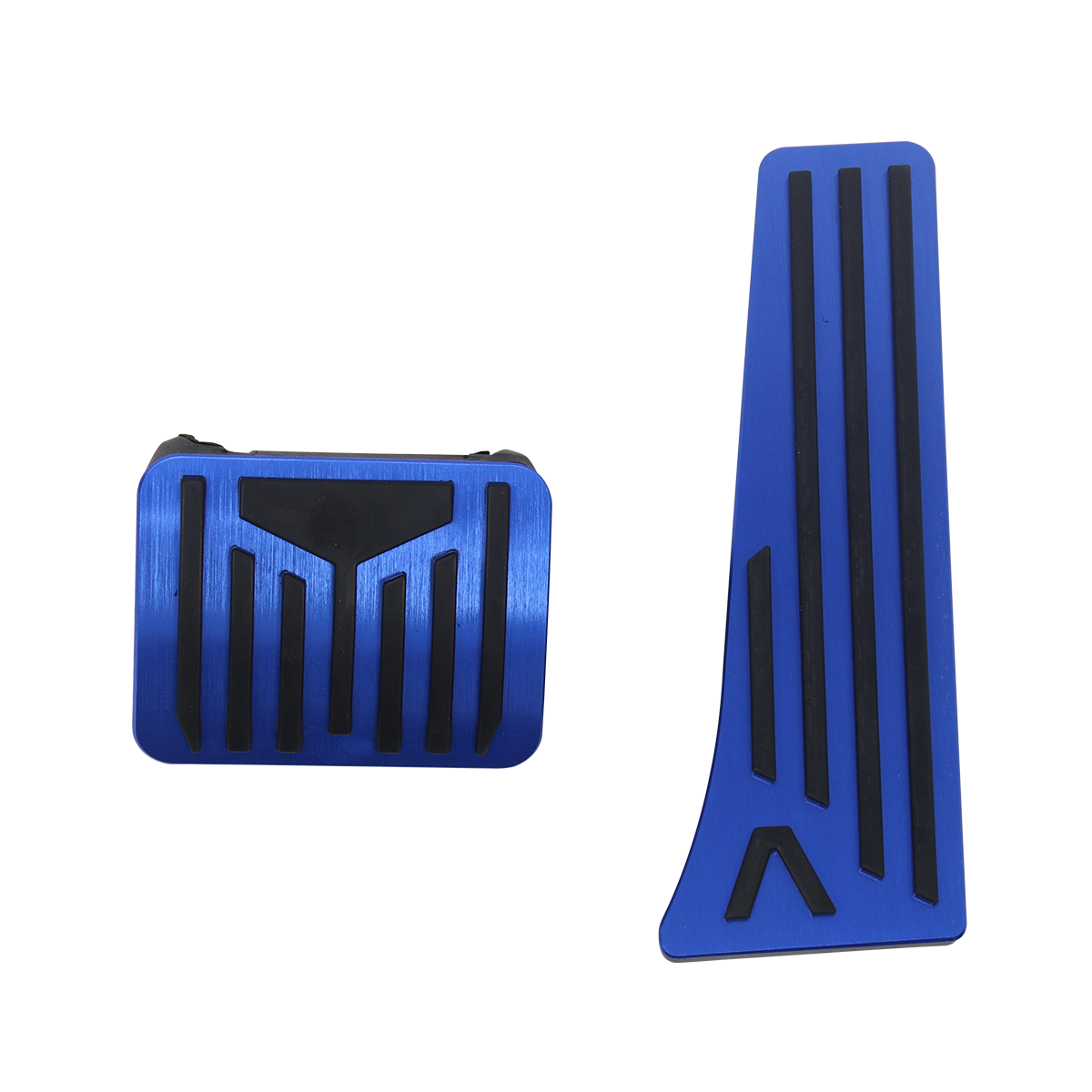 Accelerator & Brake Pedal Covers -Anti-Slip Aluminium (Black / Blue / Silver)-14