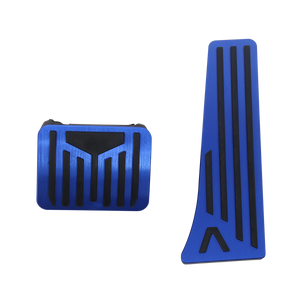 Accelerator & Brake Pedal Covers -Anti-Slip Aluminium (Black / Blue / Silver)-14