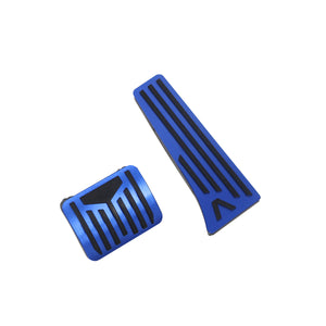 Accelerator & Brake Pedal Covers -Anti-Slip Aluminium (Black / Blue / Silver)-15