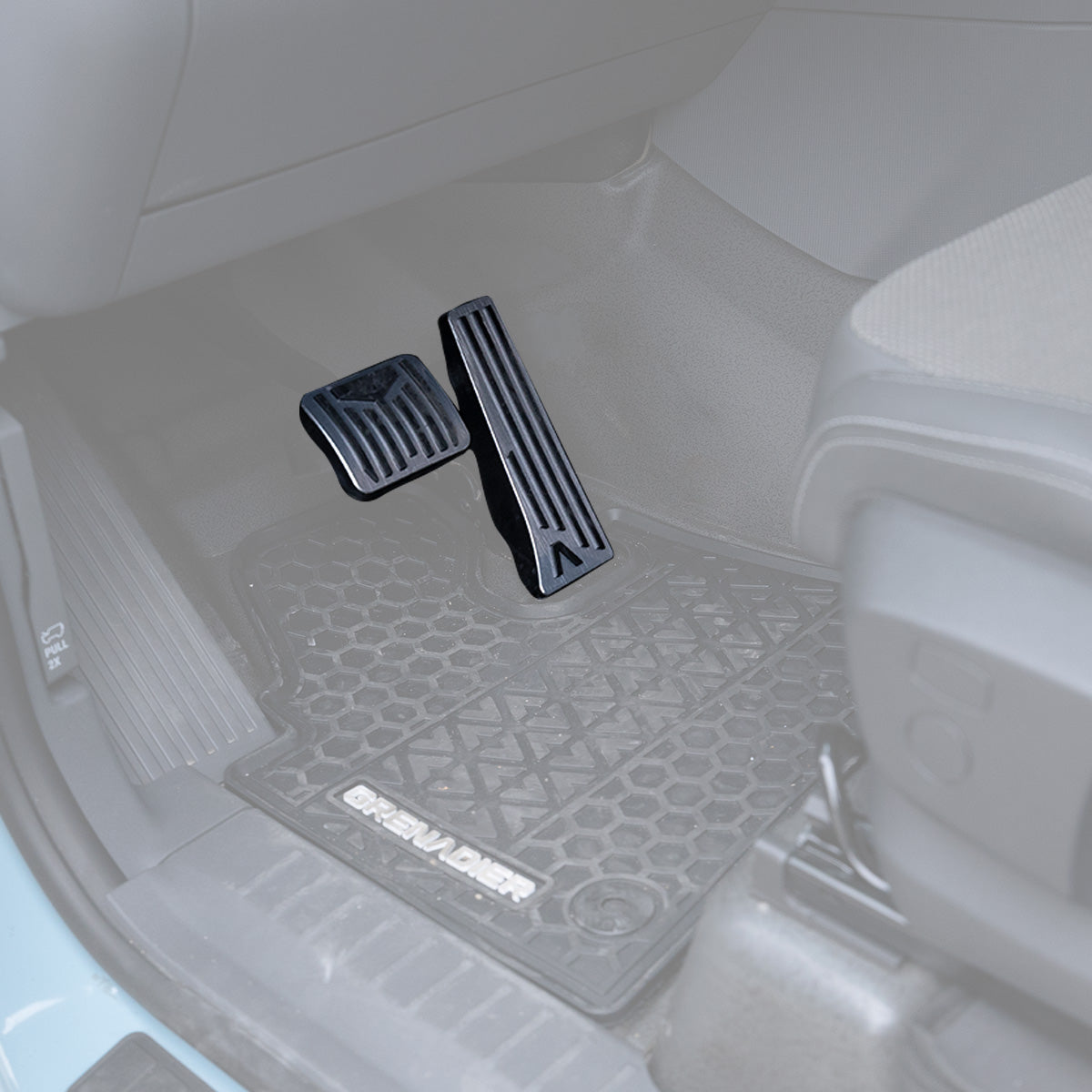 Accelerator & Brake Pedal Covers -Anti-Slip Aluminium (Black / Blue / Silver)-2