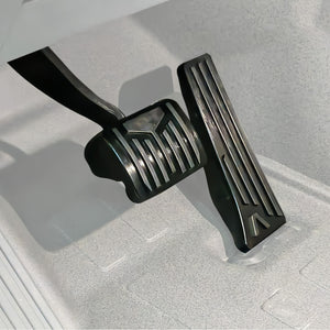 Accelerator & Brake Pedal Covers -Anti-Slip Aluminium (Black / Blue / Silver)-3