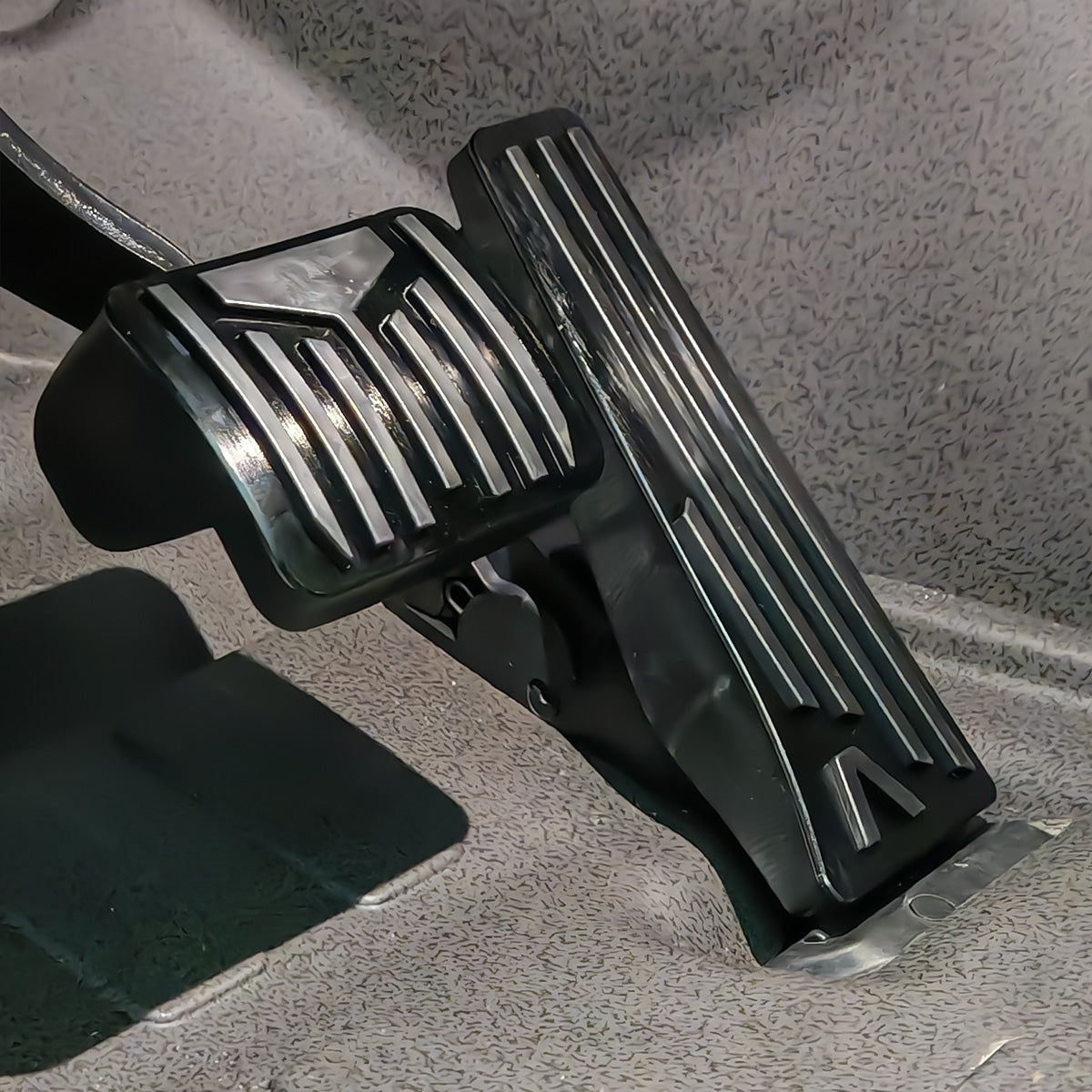 Accelerator & Brake Pedal Covers -Anti-Slip Aluminium (Black / Blue / Silver)-5