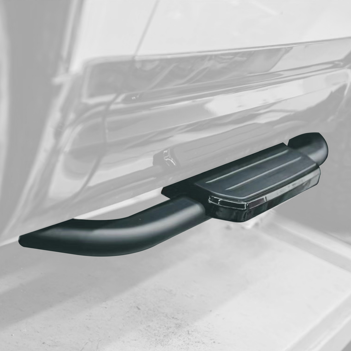 Land Rover Defender 110 side step aluminum structure (black trim)