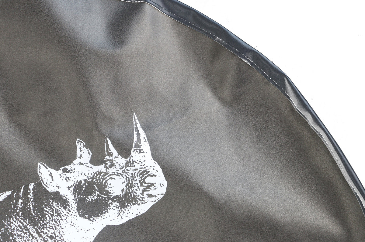 Canvas spare tire cover with rhino graphic for INEOS Grenadier - Canvas Spare Tire Cover for INEOS Grenadier – Rhino Print