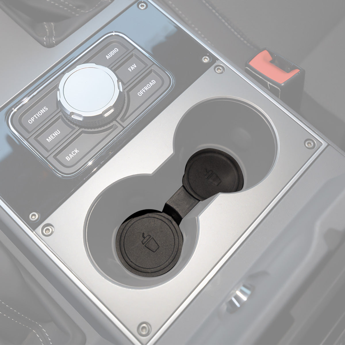 Centre Console Cup Holder Mat  – Anti-Slip Silicone-2