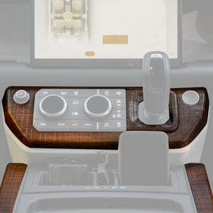 Defender full interior wood upgrade installed view