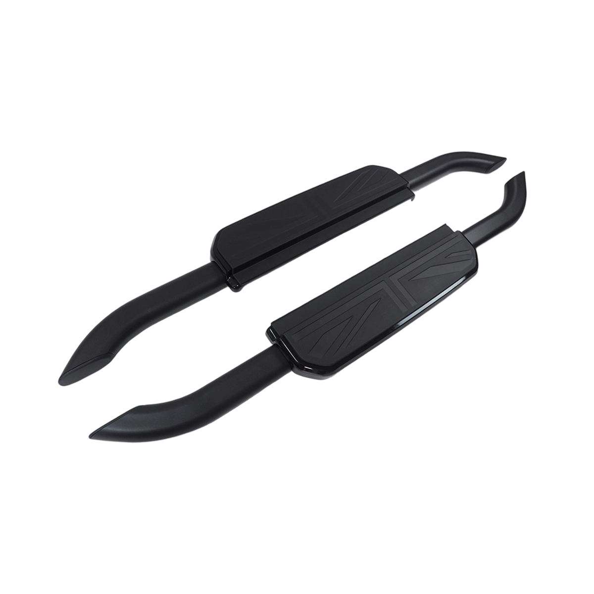 Defender Aluminum side steps Black trim-5