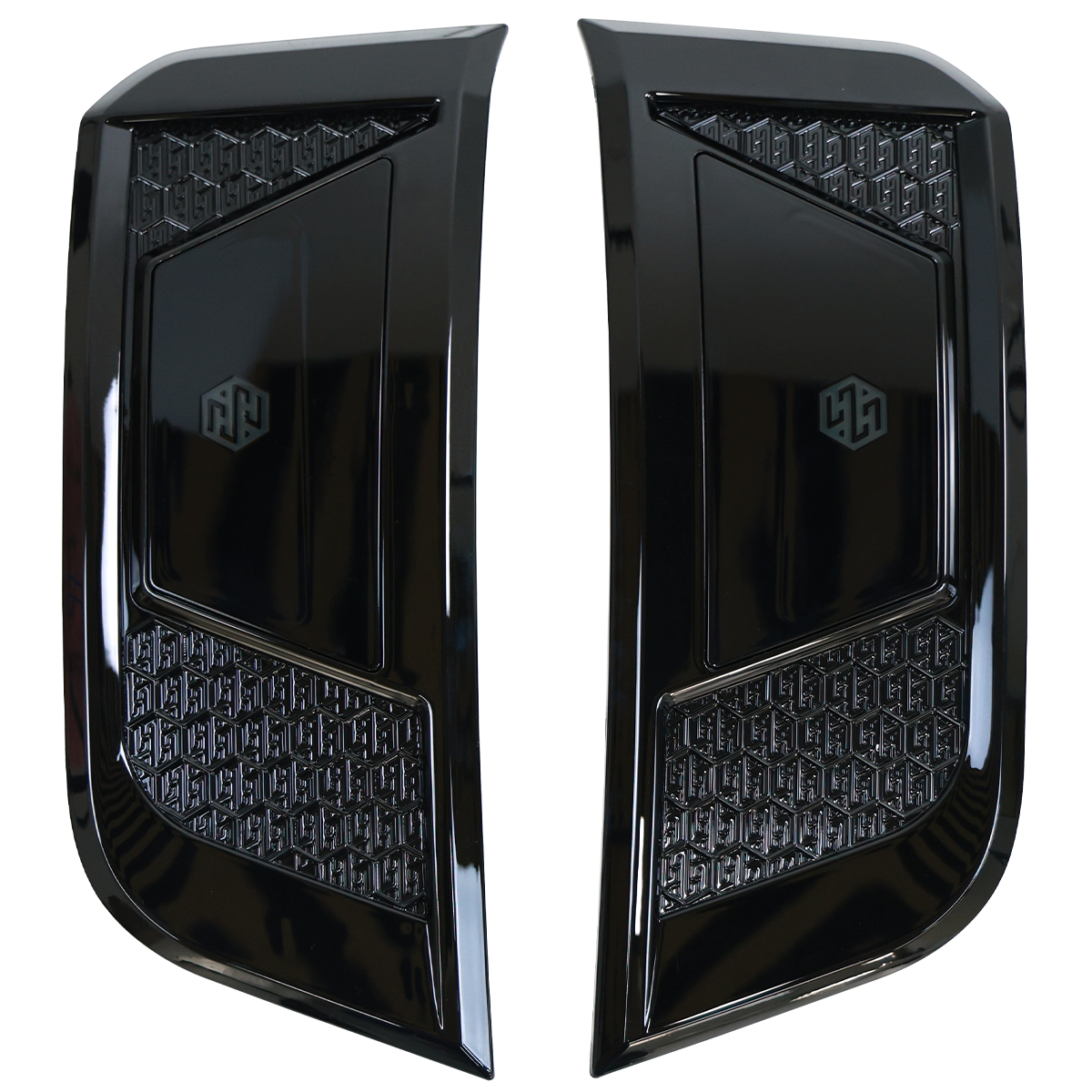 Rear angle exterior styling side vent cover Defender