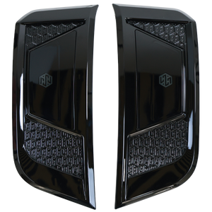 Rear angle exterior styling side vent cover Defender