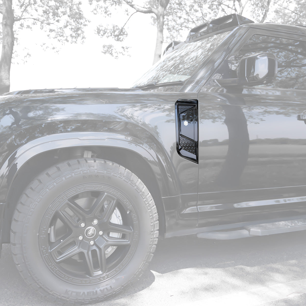 street view installed side vent styling Defender