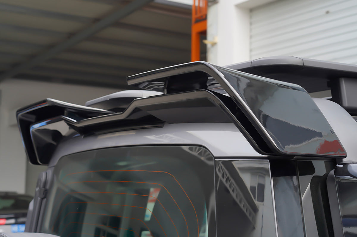 Brake Light Compatibility - Double-Layer Rear Roof Spoiler - Gloss Black