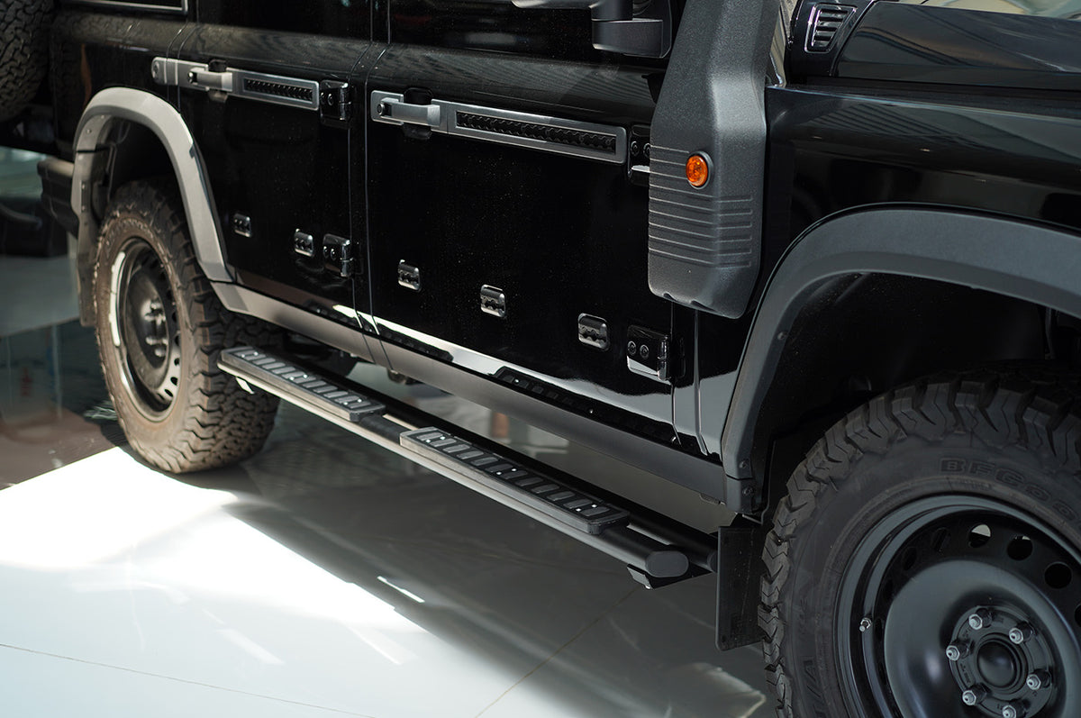 Double-bar platform steps for Grenadier - Dual-Tube Fixed Side Steps for INEOS Grenadier – Aluminium Alloy